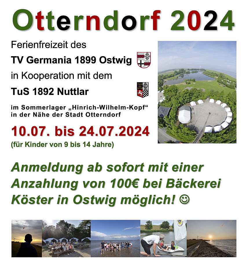 Anmeldung zum Kinderzeltlager 2024 nach Otterndorf