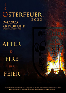 Osterfeuer in Ostwig